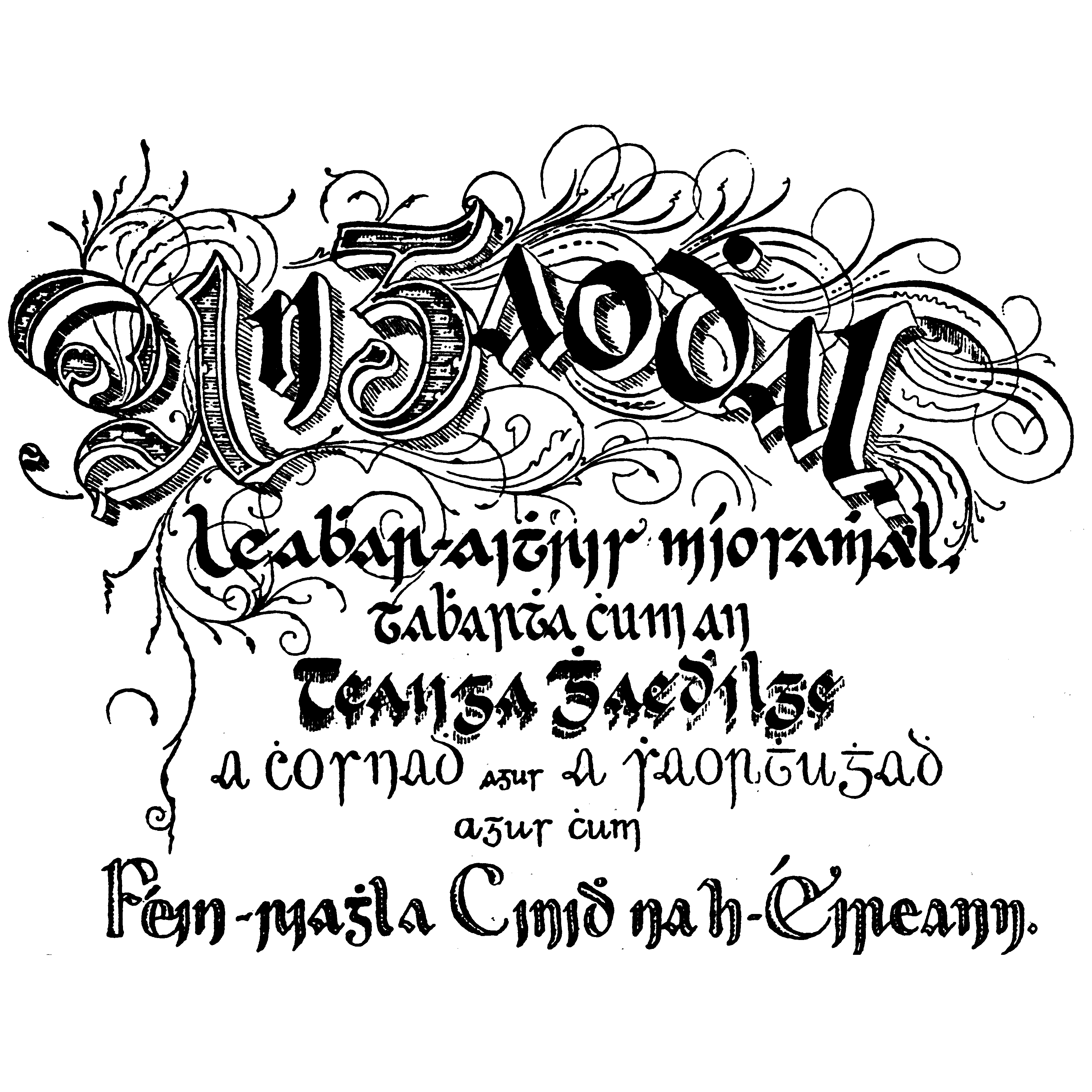 The masthead from the newspaper An Gaodhal with the newspaper's name rendered in ornate lettering.
